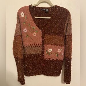 NorthCrest Floral Button Up Cardigan